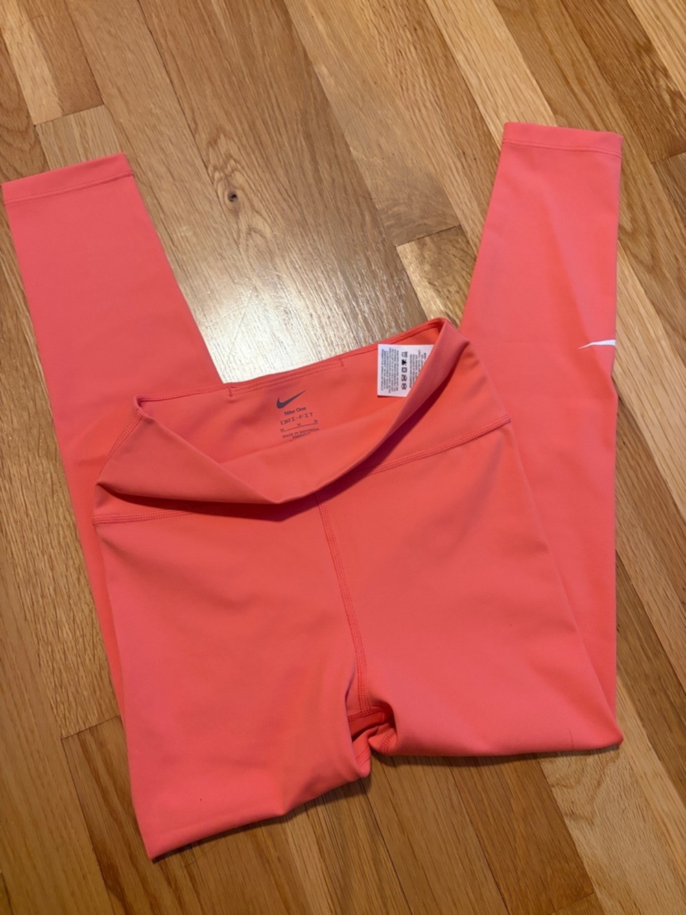 Nike Kids Coral-Orange Athletic Leggings